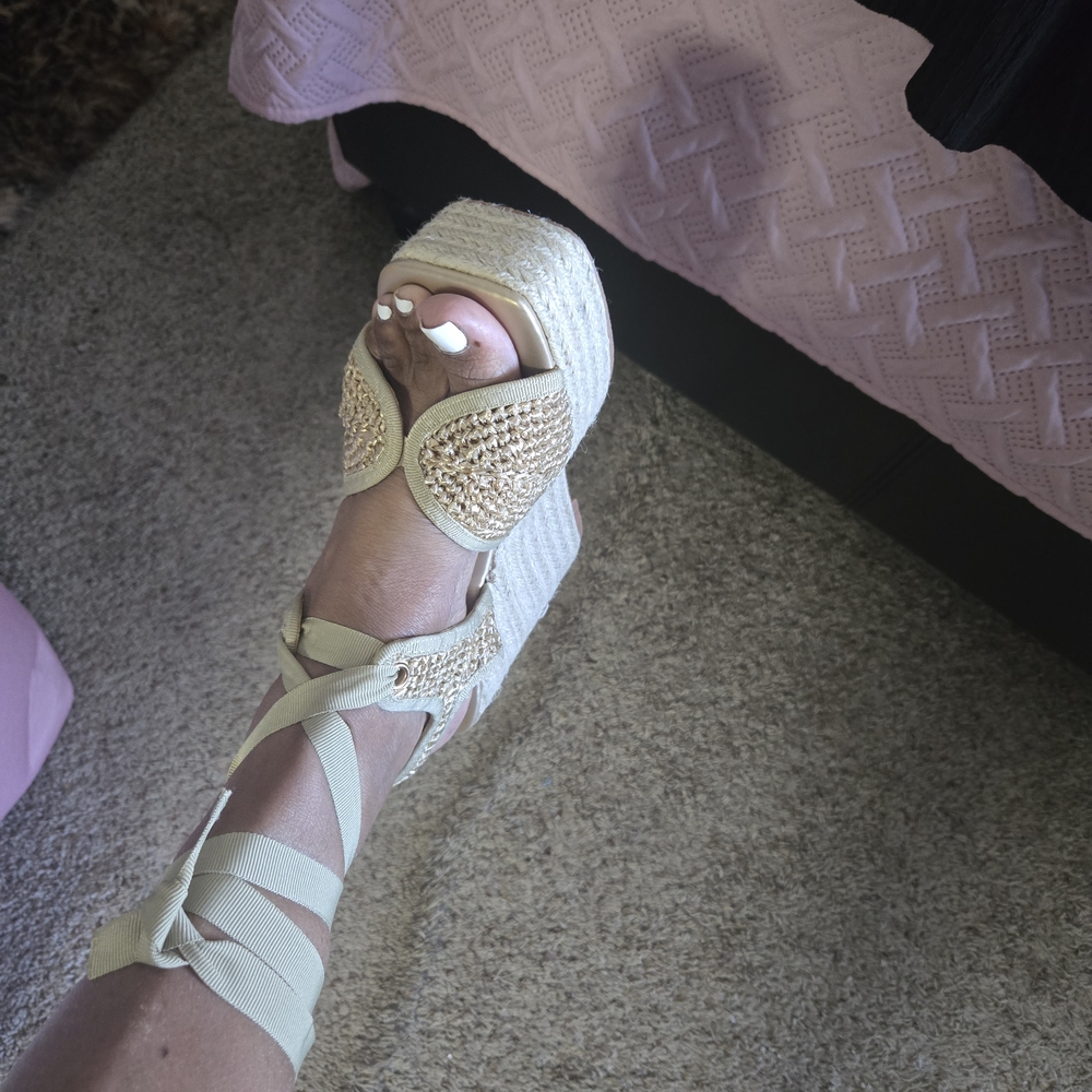 ASOS Cream Espadrille Wedges